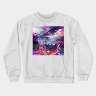 Psychedelic Alien Planet Crewneck Sweatshirt